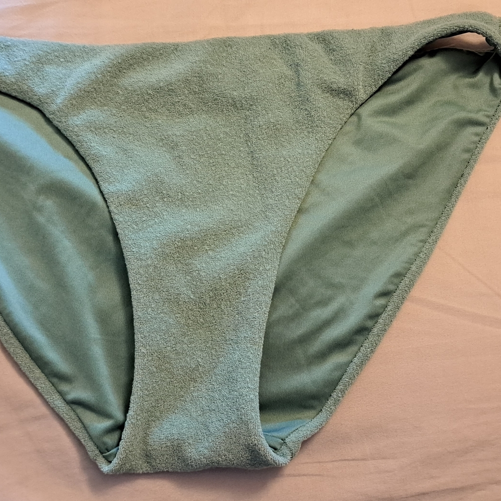 Victoria's Secret Green Terry Cloth Bikini Bottom